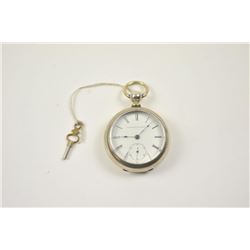 Elgin National Watch Company pocket watch-movement 479414, key wind, FAHYS with an Oresilver 1879