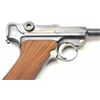 Image 8 : 9mm Luger by DWM, S/N 2166 showing excellent  old German factory quality refinish with  Siamese proo