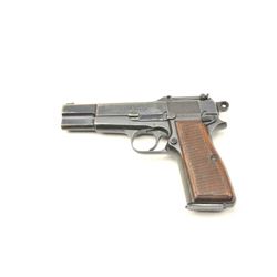 Browning High Power with tangent sight showing Nazi proofs, S/N 109222 in 9mm parabellum. 50%-70%