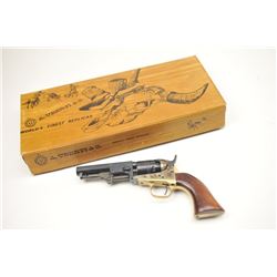 Uberti Italy made replica of Colt 1849 Pocket Model with a 4” barrel, blue and case colored, S/N 0