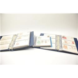 Lot of 1st day covers and stamps including: One book 1984-1985 with 25 pages of three each for a