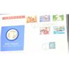 Image 3 : Lot of two first day cover stamps with Silver  Dollar proof coins commemorating the XXIII  Olympiad 
