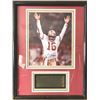 Image 1 : Color photo of Joe Montana personally signed  and dated (1994) with a certificate by  Jonathan Grey 