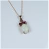 Image 2 : Vivid Australian Opal and Pink Tourmaline  Pendant featuring a fine Opal weighing  approx. 4.00 cara