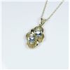 Image 3 : Bright Contemporary Aquamarine Pendant  featuring 2 oval cut Aquamarines weighing  approx. 4.00 cara