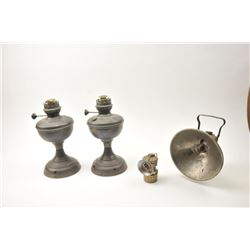 Brass kerosene lamp marked Lovell & Company decorated with an American Eagle and Star decoration w