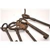Image 1 : Antique 19th century set of hand cuffs with a  screw style key.  Additionally, the lot  includes a l
