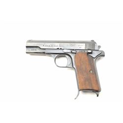 Hungarian Femaru Semi-Auto Pistol in .32 ACP caliber showing “FHV 41” German maker’s code and Nazi