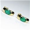 Image 1 : Sophisticated Chatham created Emerald  Earrings featuring 2 oval cut matching  Emeralds weighing app