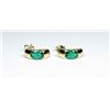 Image 3 : Sophisticated Chatham created Emerald  Earrings featuring 2 oval cut matching  Emeralds weighing app