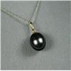 Image 2 : Gorgeous Natural Black Tahitian Pearl Pendant  measuring approx. 13.00 MM x 12.00 MM in  diameter se