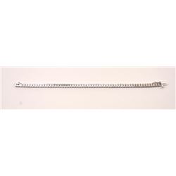 One beautiful single line diamond bracelet in white gold set with 60 fine diamonds weighing 3 cara