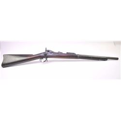 Springfield Model 1884 Trapdoor cut down percussion rifle, .45 caliber, Serial #510626. The rifle