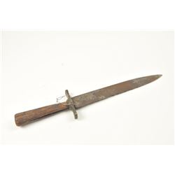 Relic condition original Rifleman’s knife with the hilt and grip altered during use. No blade mar