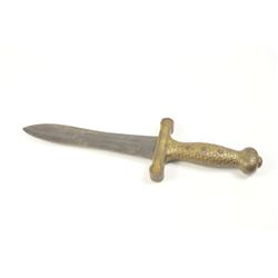 U.S. Artillery sword converted to Bowie or Fighting knife. Nicely re-shaped blade probably done p