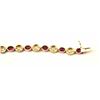 Image 2 : One beautifully crafted 18k yellow gold ruby  /diamond bracelet containing approx 5ct of  ruby and 1