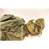Image 11 : Lot of 10 canvas O.D. green and digital  camouflage rucksacks, back packs and gear  hauling bags.  P