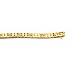 14k yellow gold bracelet weighing 21 gms and set with 50 diamonds weighing 7ct . with a appraisal