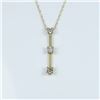 Image 1 : Contemporary Diamond Pendant featuring 3  round cut Diamonds weighing approx. 0.25  carat total weig