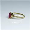 Image 3 : Pretty Burmese colored Ruby and Diamond Ring  featuring a marquise cut Ruby weighing  approx.  0.80 