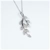 Image 2 : Graceful Leaf Design Diamond Pendant studded  with 27 round cut Diamonds with F-G colors  and VS cla