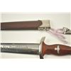 Image 3 : German Nazi era S.A. dagger with scabbard and  metal clip to leather hanger (leather  missing) and “