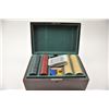 Image 2 : Vintage Gambler’s wooden box with clay poker  chips, cards, dice and an 1870’s Otis Smith  antique r