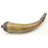 Image 1 : A large American tack decorated powder horn.  19th century. Measures 13 ½” overall. Finely  turned w