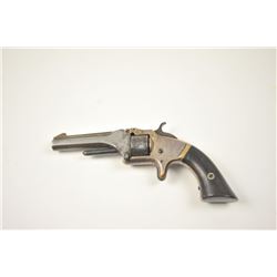 Smith & Wesson 1st model 2nd issue 7 shot revolver in .22 caliber, S/N 72569. The frame spring is