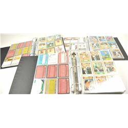 Lot of collectable MLB trading cards in three binders with protective sheets. The lot includes; H