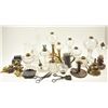 Image 1 : Lot of 19th century (whale) oil lamps and  accessories from the Colonial period to the  19th century