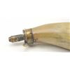 Image 7 : A large 19th century American or English  powder horn with Dixon adjustable charger.  Brass plug. Me