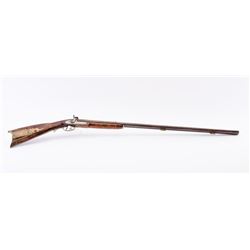 American Kentucky Double Barrel Buck and Ball  gun with artificially striped stock and  large “whale