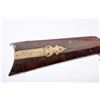 Image 2 : Full stock Kentucky rifle signed in fancy  script on the barrel but not legible.  Artificially strip