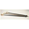 Image 1 : Lot of five gentlemen’s walking sticks with  decorative handles.  The walking sticks are  all approx