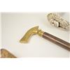 Image 3 : Lot of five gentlemen’s walking sticks with  decorative handles.  The walking sticks are  all approx