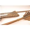 Image 1 : Lot of old, reproduction weapons including a  mace, two-handed sword and blunderbuss.  All  items ar