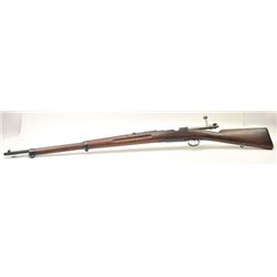 Model 1896 Swedish Mauser bolt action rifle, 6.5 x 55 caliber, Serial #93391. The rifle is in fin