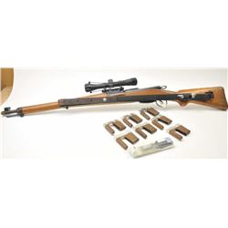 Schmidt Rubin Model K-31 straight pull rifle, 7.5 x 55 caliber, Serial #971008. The rifle is in v