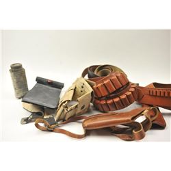 Box lot of leather accessories from an old collector. Est.: $250-$500.