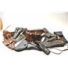 Image 1 : Lot of vintage holsters from an old time  collector, including Luger, P-38, three U.S.,  .45 Auto, s