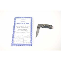 Mike Tyre custom Prickly Pear Gentleman’s folding knife. The knife is in excellent condition with