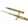 A 19th century gilt bronze mounted pearl  grippe dagger circa 1840 with 10” diamond  shaped double e