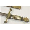Image 3 : A 19th century gilt bronze mounted pearl  grippe dagger circa 1840 with 10” diamond  shaped double e