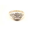 Image 1 : One beautifully designed vintage ring in 14k  white gold set with a ¼ ct center and 18 side  diamond