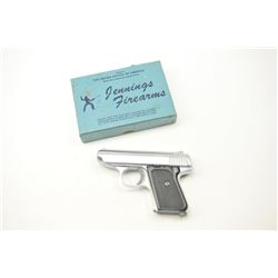 Jennings Model J-22 semi-automatic pistol, .22 Long Rifle caliber, Serial #016454. The pistol is