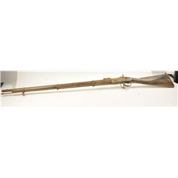 Enfield percussion musket, .58 caliber, Serial #NSNV. The rifle is water damaged and rusted, need