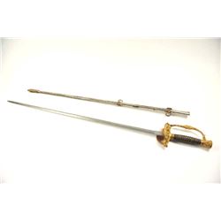1860 U.S. Staff and Field Officer’s sword marked “G.F. Foster Chicago, Ill.” In good condition wit