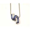 Image 2 : One beautiful modern white gold slider set  with 1 ct of fine sapphires and accent  diamonds Est:$25