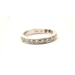 One white gold band set with 15 diamonds weighing approx 0.50ct Est:$300-600